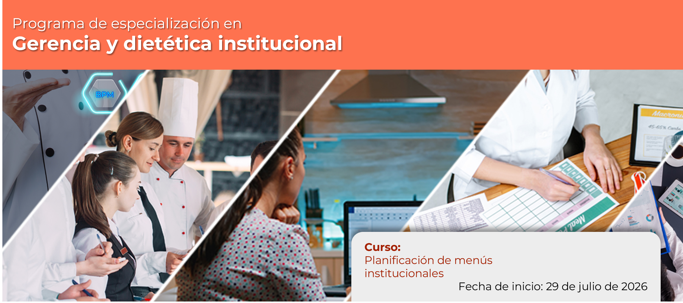 Programa de especialización en <br><strong>Gerencia y Dietética Institucional</strong>